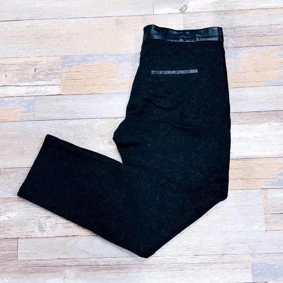 BRAX – Charcoal stretch skinny pants with faux leather waistband | Size 29 * - Picture 1 of 9